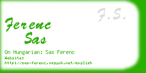 ferenc sas business card